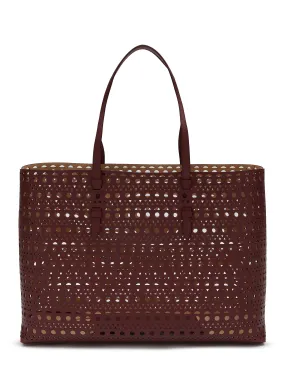 -----------ALAÏA  ---- ------------RED ----Mina 44 Perforated Leather Tote Bag --