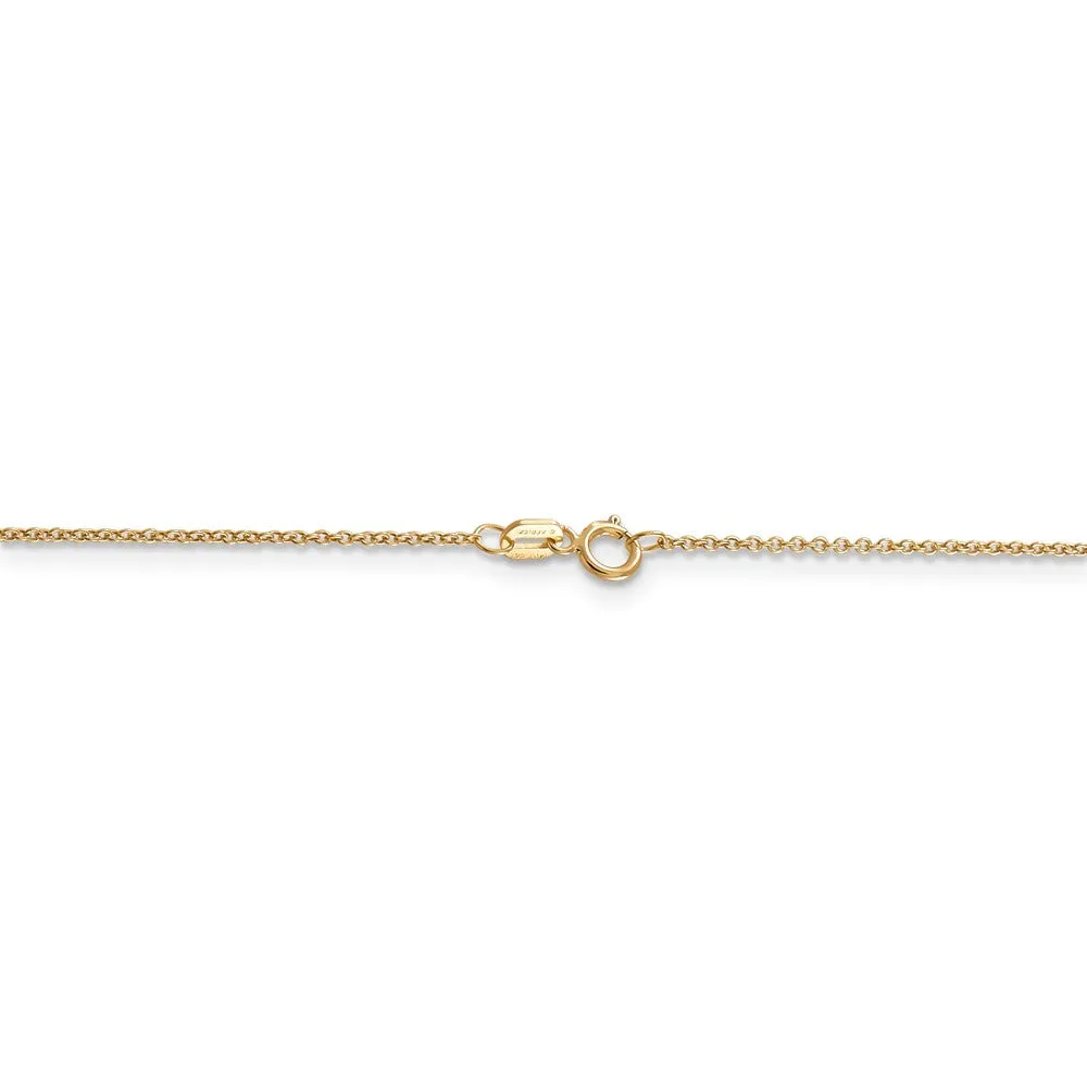 14k Yellow Gold Polished Baby Shoes Necklace