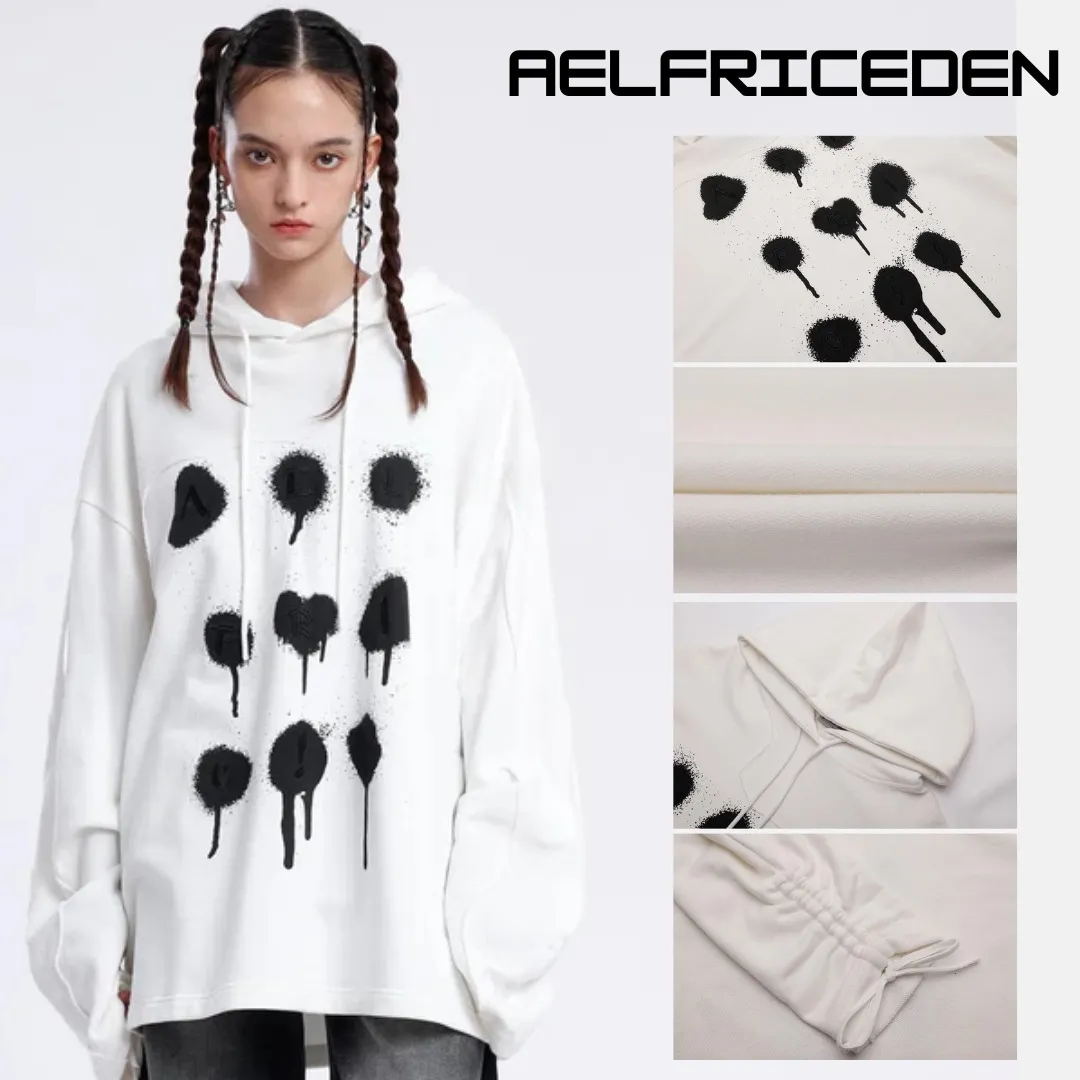 Aelfric Eden  |Pullovers Dots Unisex Street Style Bi-color Long Sleeves