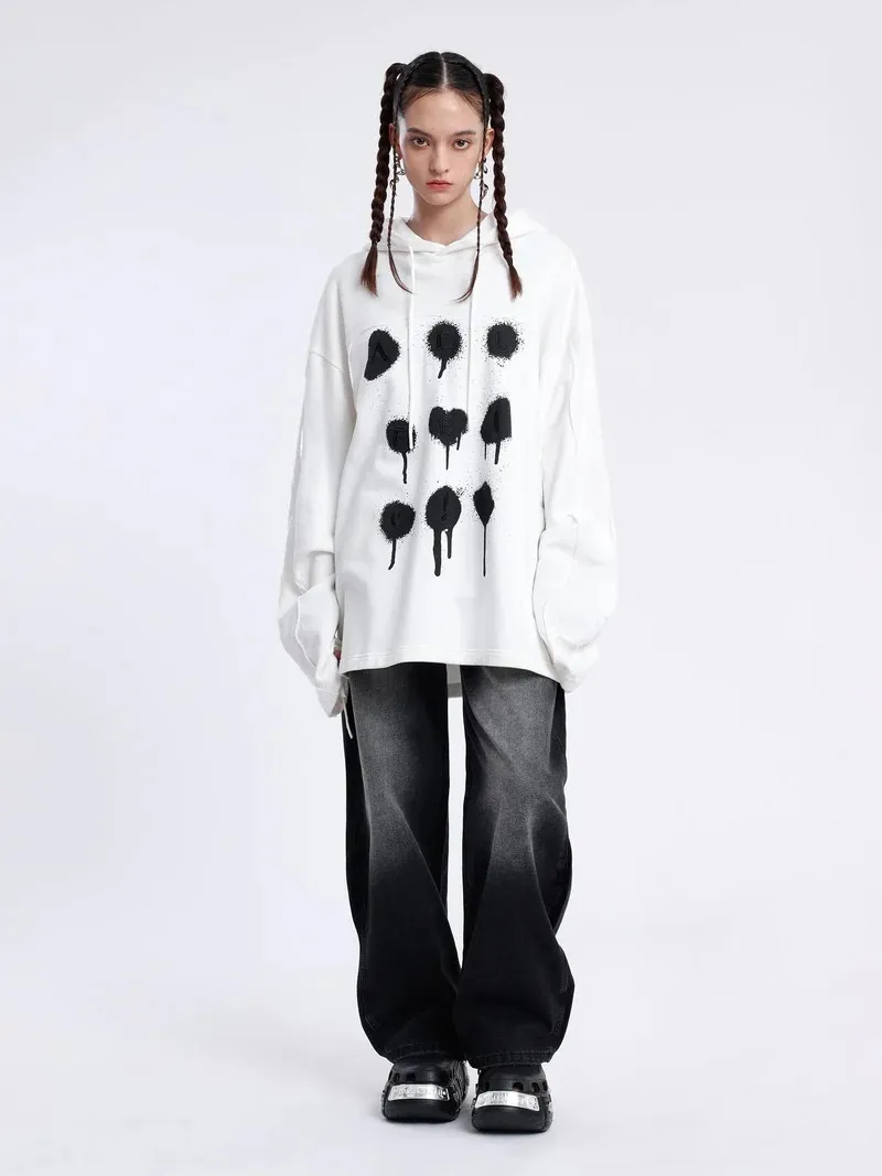 Aelfric Eden  |Pullovers Dots Unisex Street Style Bi-color Long Sleeves