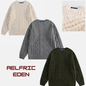 Aelfric Eden  |Pullovers Unisex Blended Fabrics Street Style U-Neck