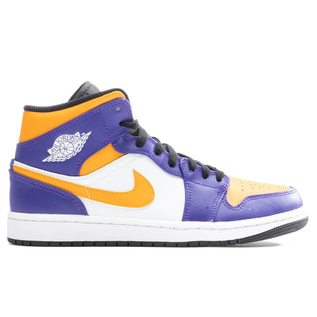 Air Jordan 1 Mid Lakers - Dark Concord/Taxi/White/Black