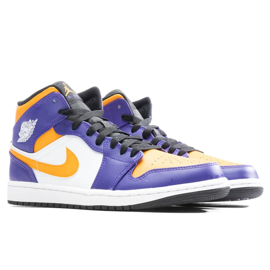 Air Jordan 1 Mid Lakers - Dark Concord/Taxi/White/Black