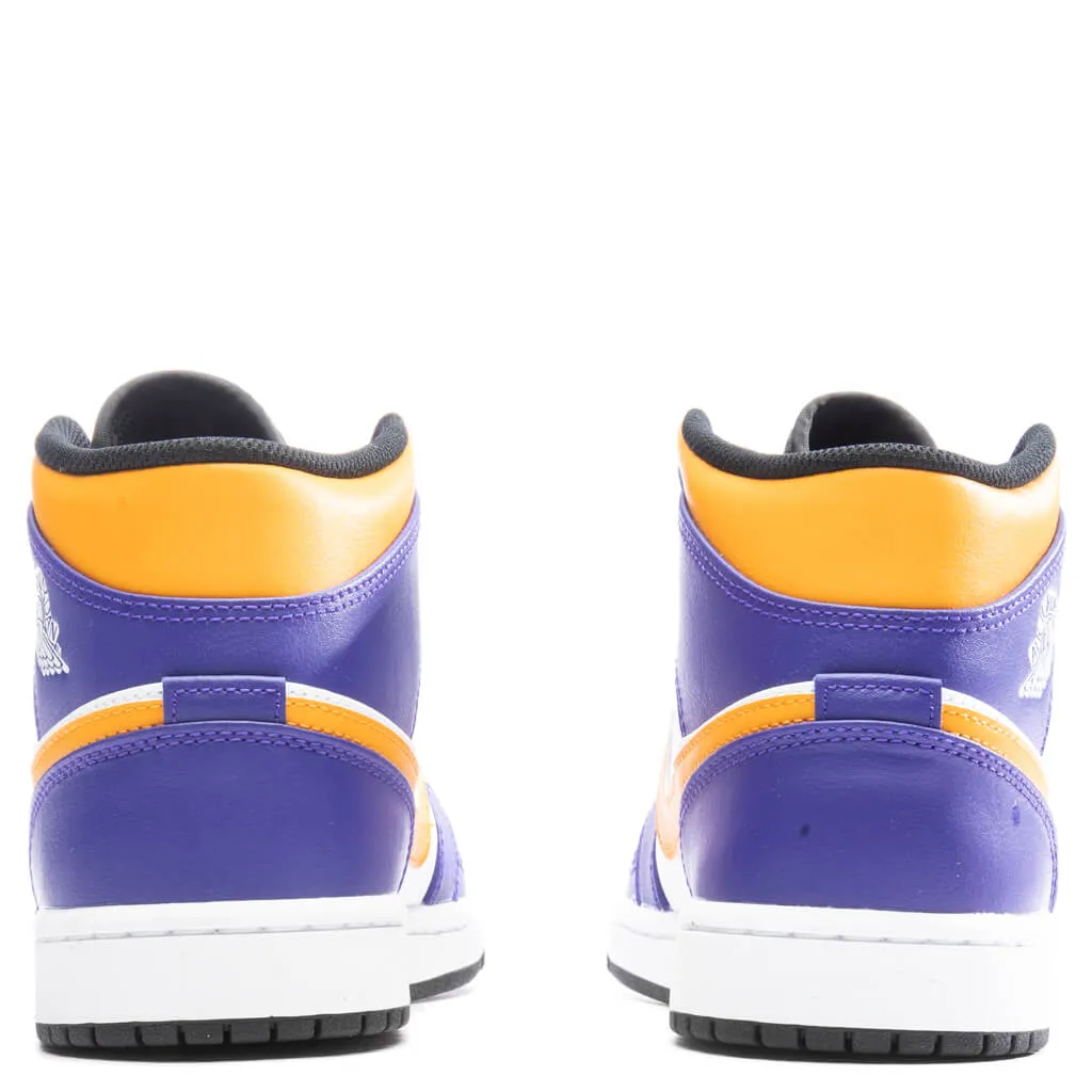 Air Jordan 1 Mid Lakers - Dark Concord/Taxi/White/Black