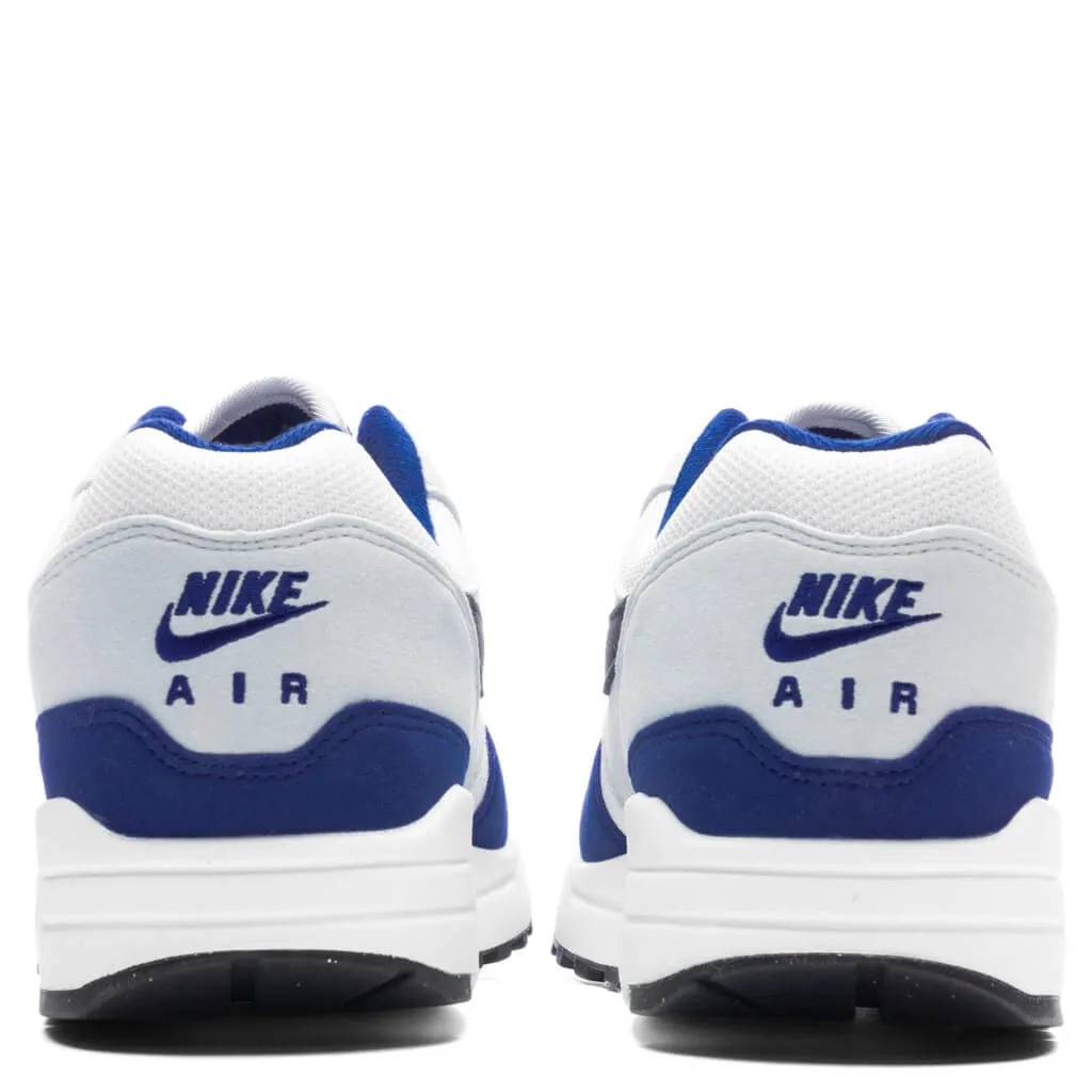 Air Max 1 - White/Black/Deep Royal Blue