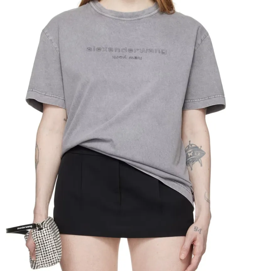 Alexander Wang  |Crew Neck Pullovers Unisex Street Style Plain Cotton