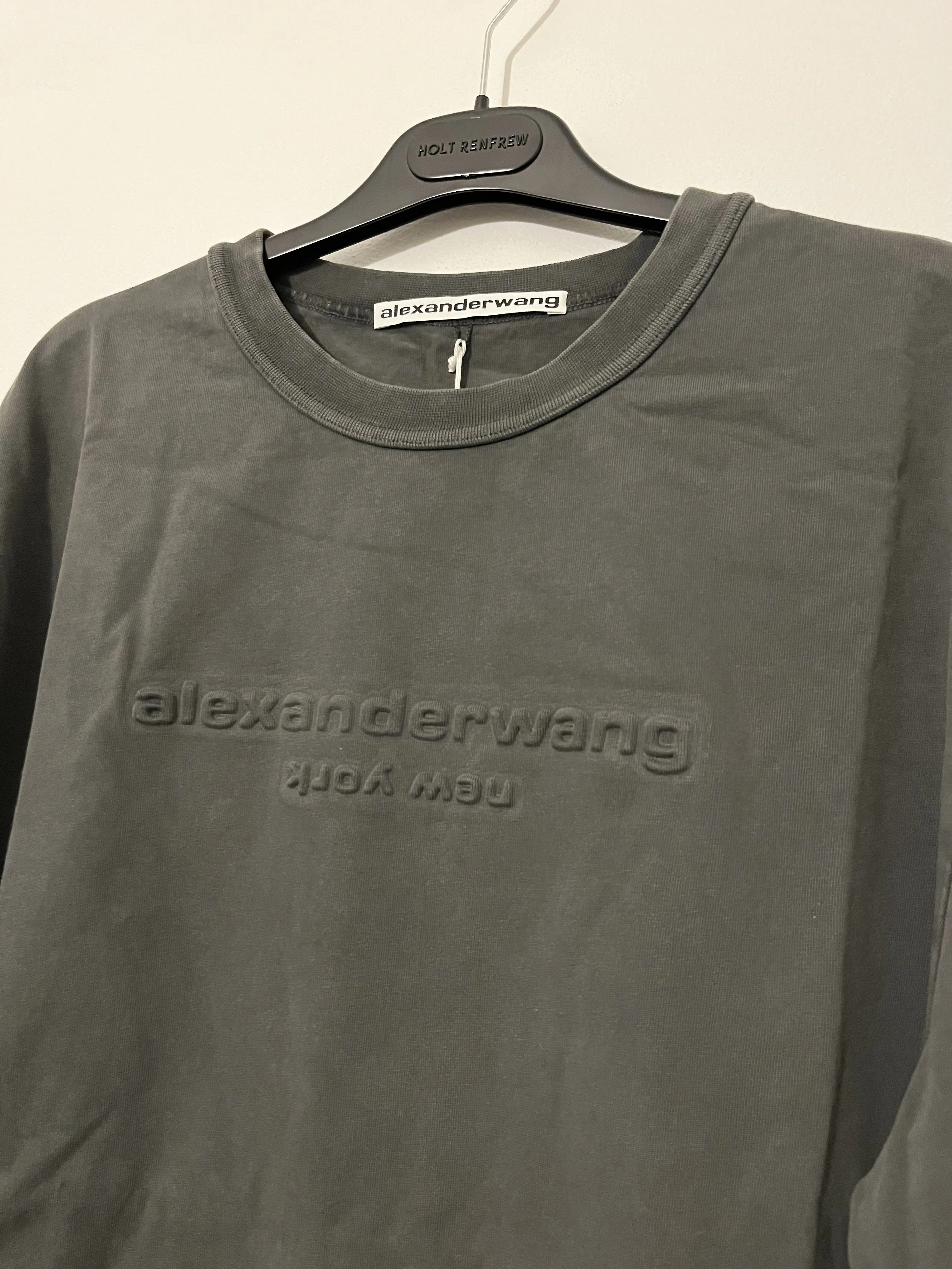 Alexander Wang  |Crew Neck Pullovers Unisex Street Style Plain Cotton