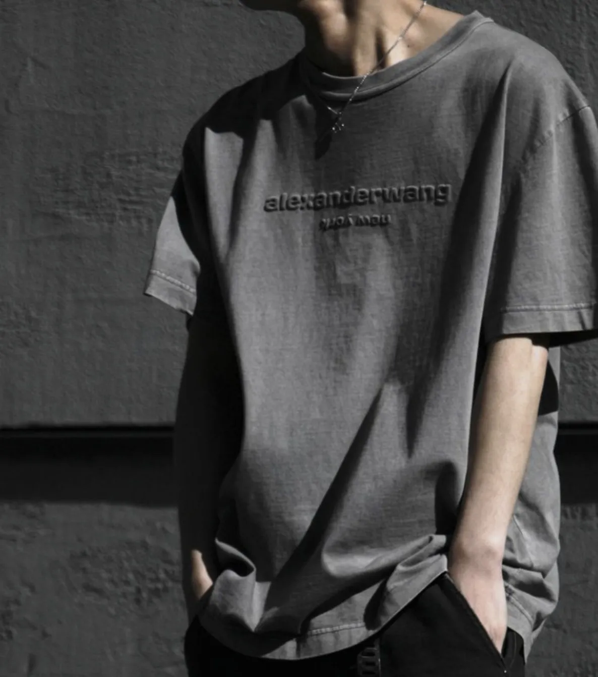 Alexander Wang  |Crew Neck Pullovers Unisex Street Style Plain Cotton