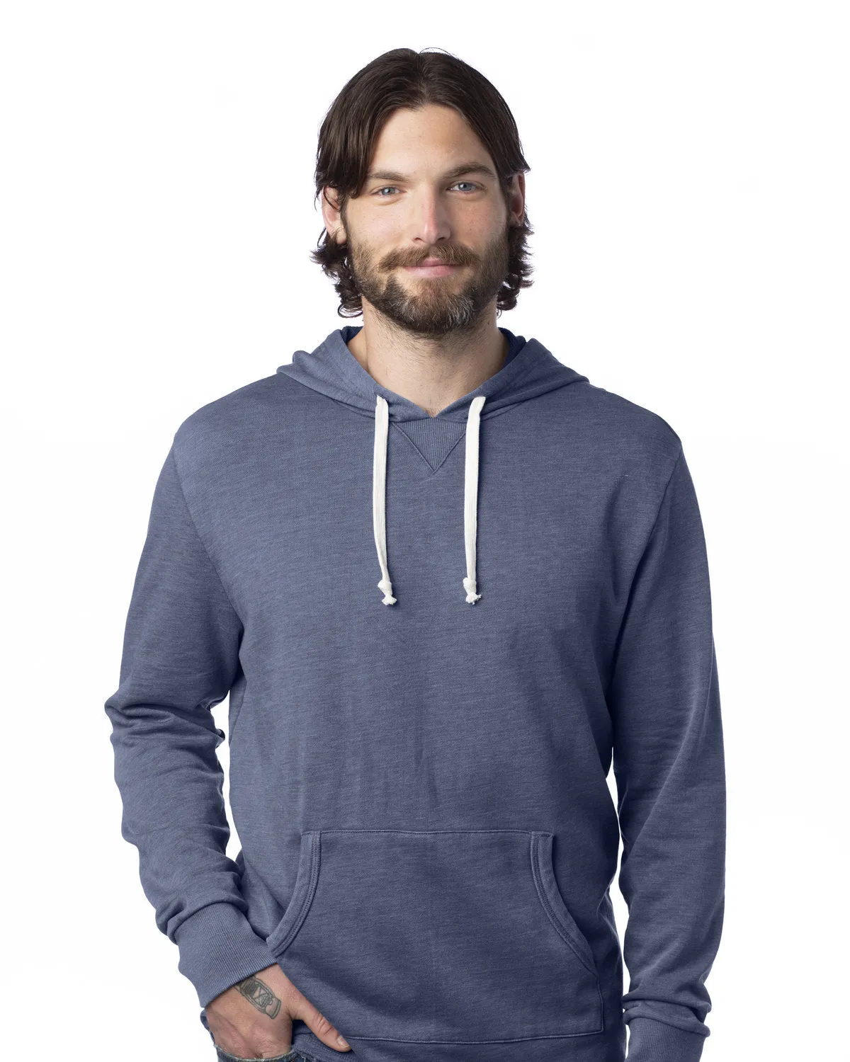 Alternative Men's School Yard Pullover Hoodie, Dark Navy