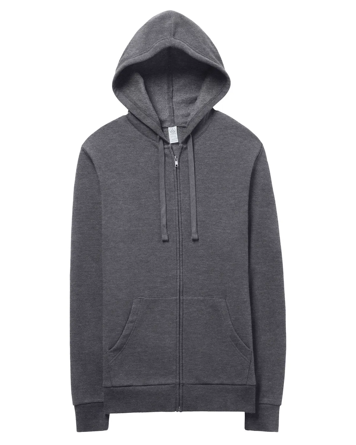 Alternative Unisex Eco-Cozy Fleece Zip Hoodie, Dark Heather Grey