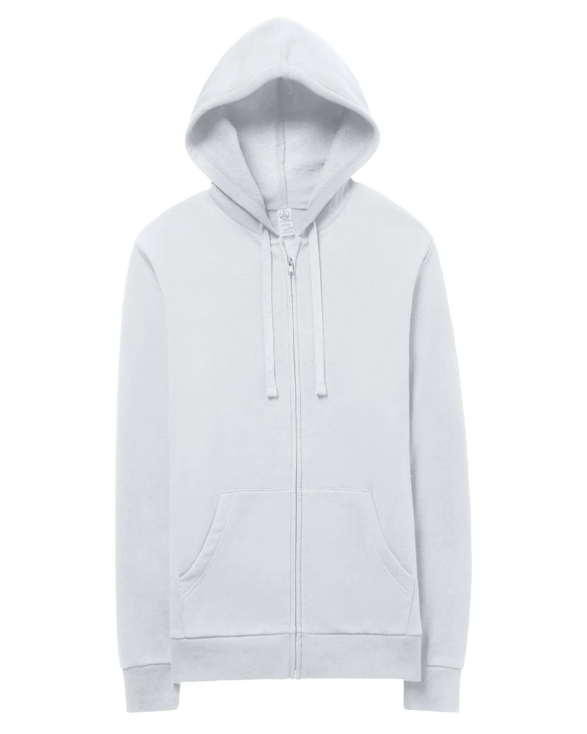 Alternative Unisex Eco-Cozy Fleece Zip Hoodie, White