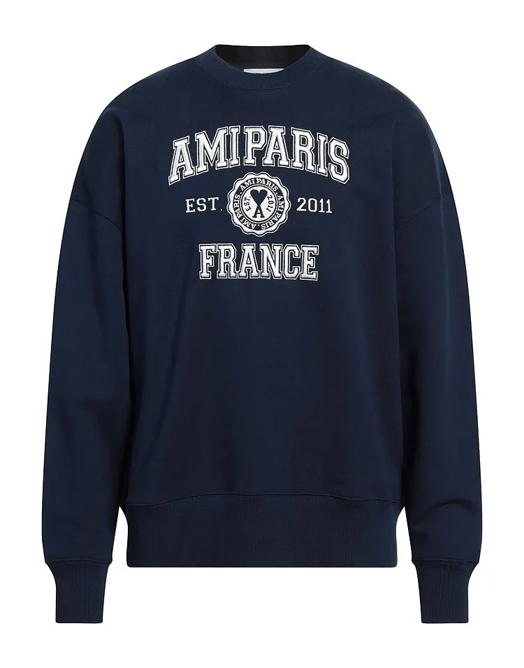 AMI PARIS  |Long Sleeves Logo Designers Sweatshirts