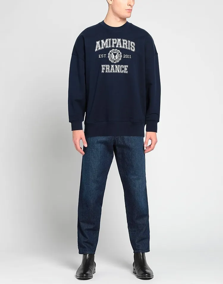 AMI PARIS  |Long Sleeves Logo Designers Sweatshirts