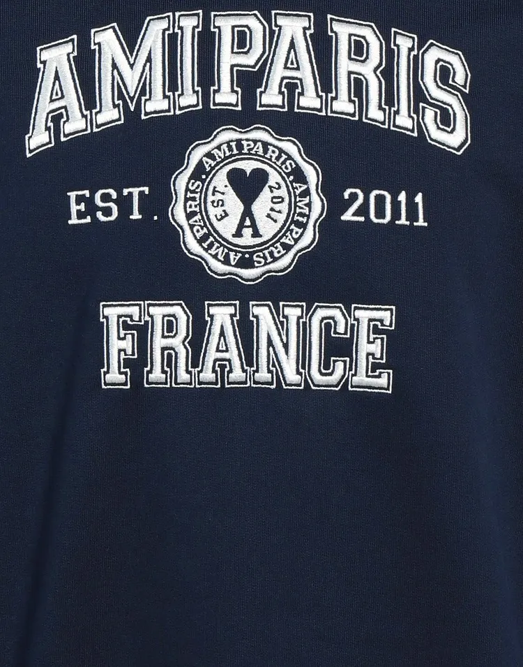 AMI PARIS  |Long Sleeves Logo Designers Sweatshirts