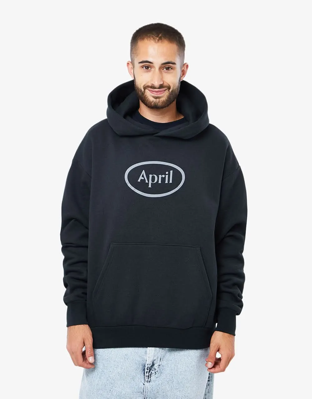 April OG Puff Print Pullover Hoodie - Black