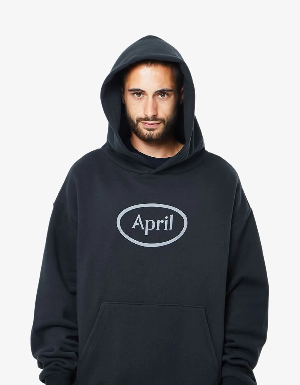 April OG Puff Print Pullover Hoodie - Black