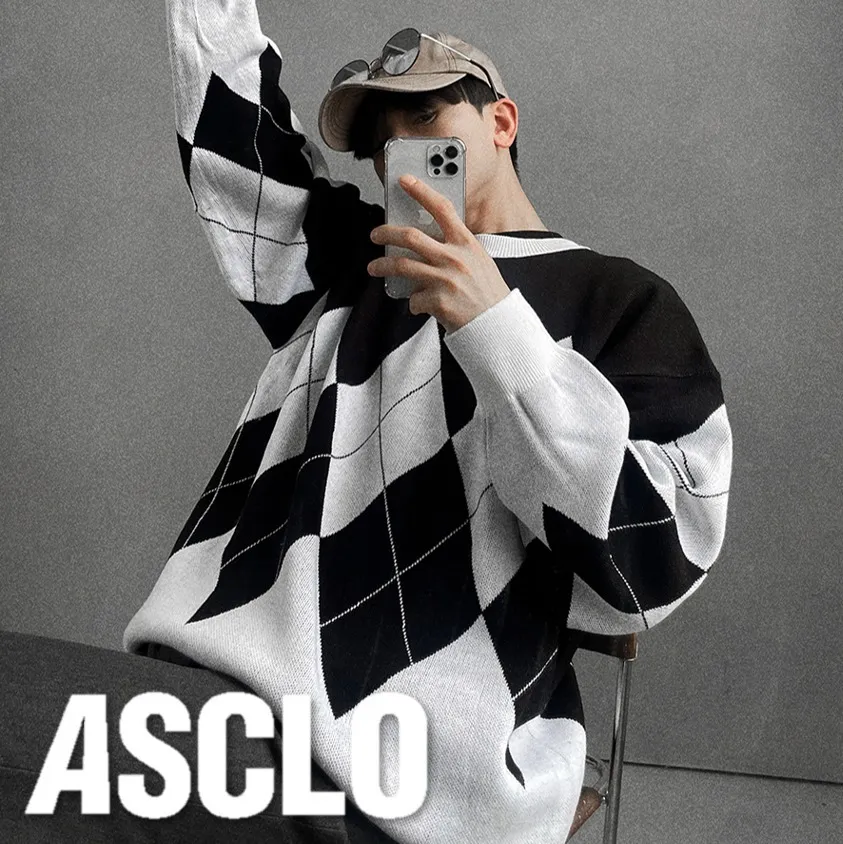 ASCLO  |Crew Neck Pullovers Argile Unisex Street Style U-Neck