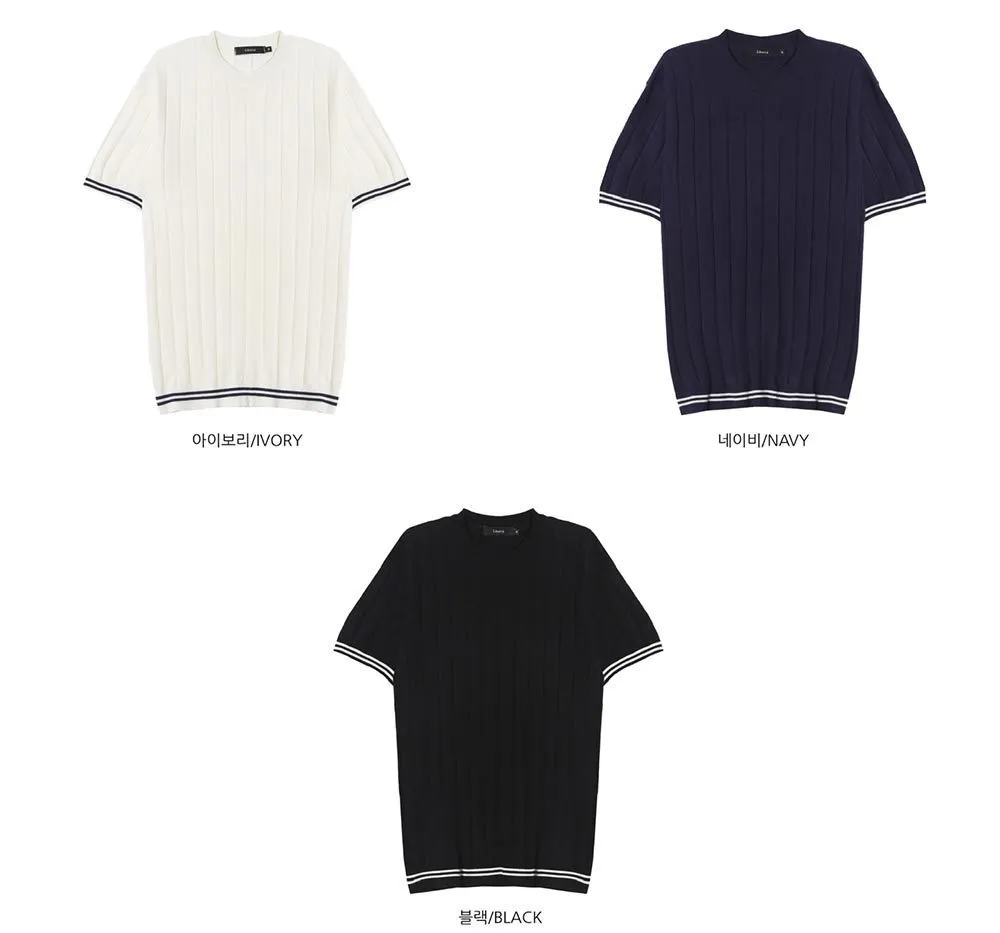 ASCLO  |Crew Neck Pullovers Stripes Unisex Street Style Plain