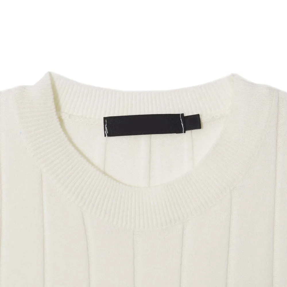 ASCLO  |Crew Neck Pullovers Stripes Unisex Street Style Plain