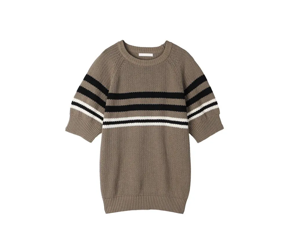 ASCLO  |Crew Neck Pullovers Stripes Unisex Street Style U-Neck