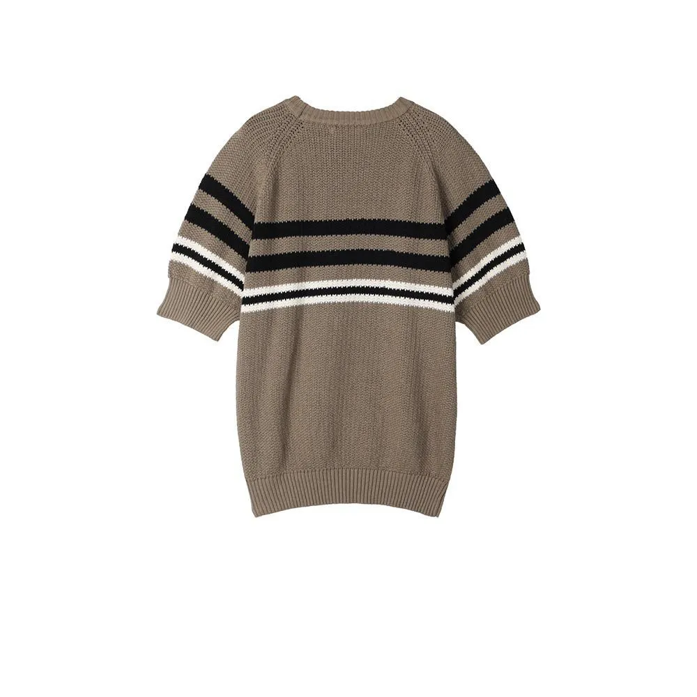 ASCLO  |Crew Neck Pullovers Stripes Unisex Street Style U-Neck