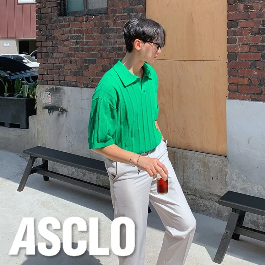 ASCLO  |Pullovers Stripes Unisex Street Style Plain Cotton