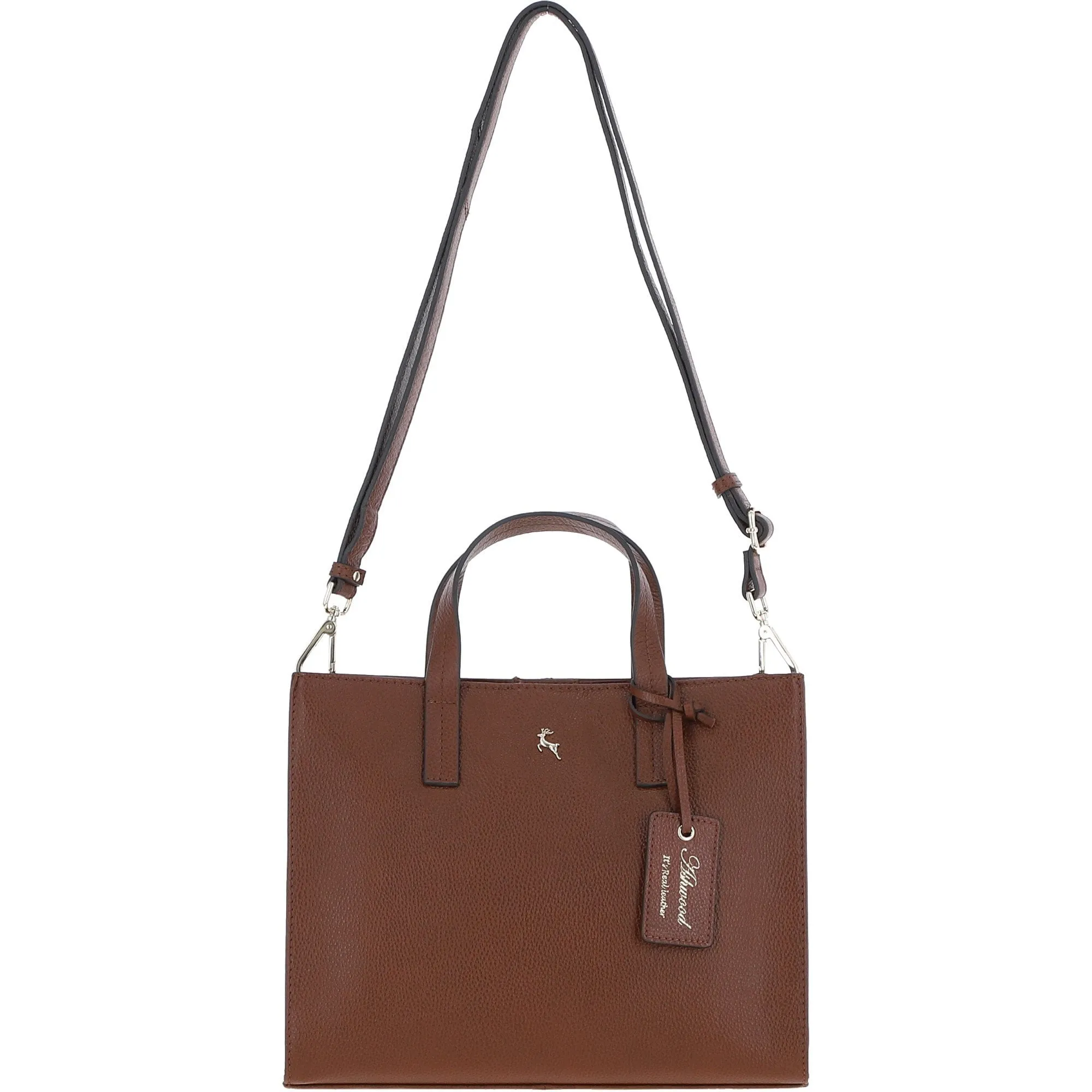 Ashwood Leather Women's Stylish Tote Bag 2 Tone Tan: 64198