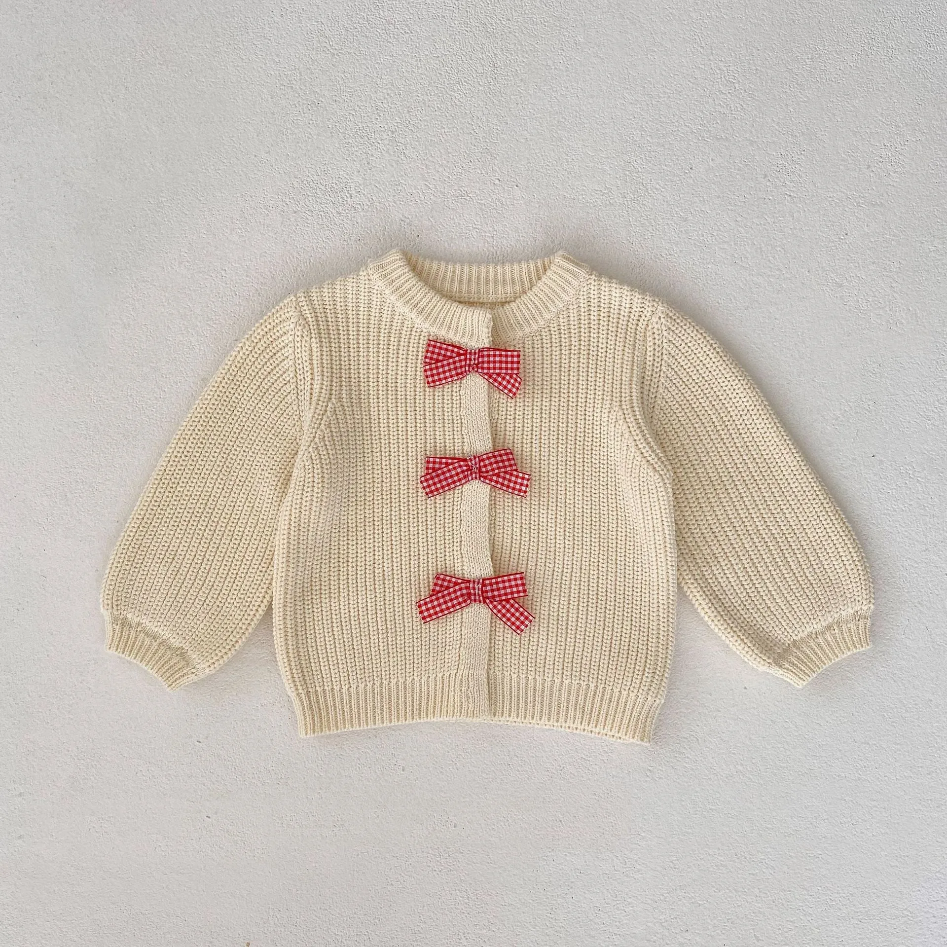 Baby Kid Girls Solid Color Bow Cardigan Wholesale 230828251