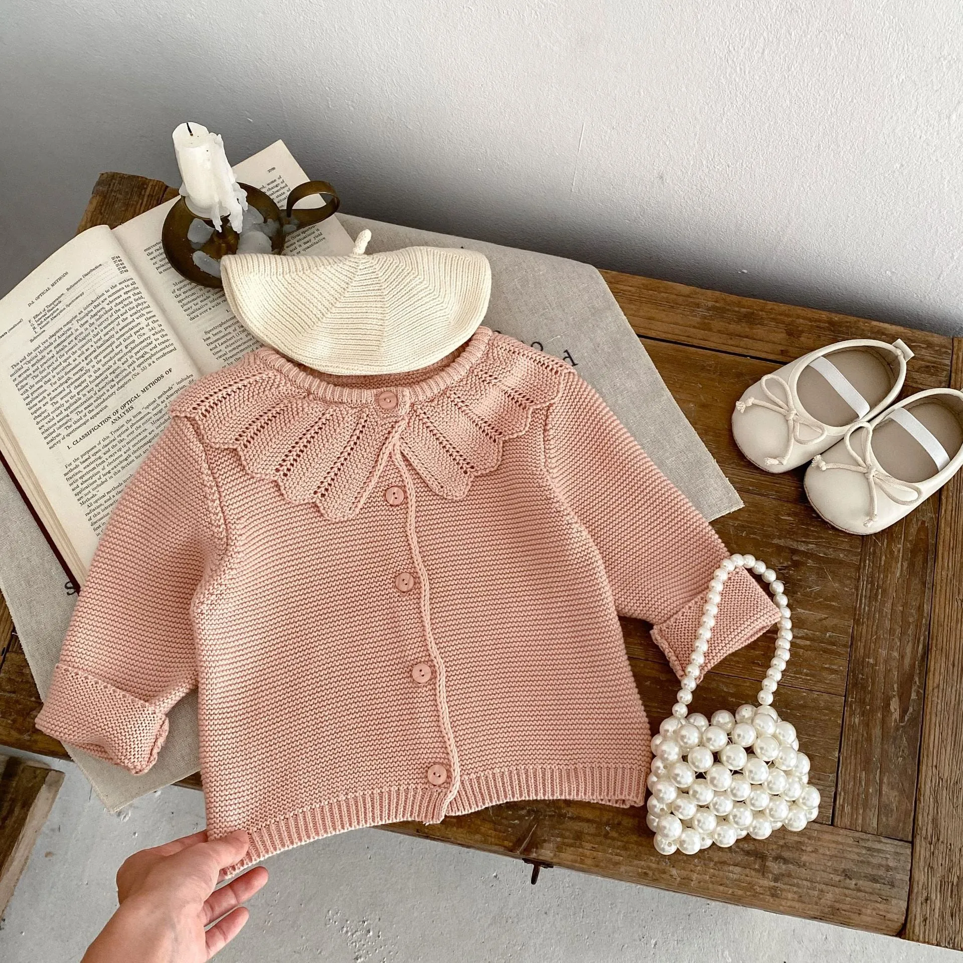 Baby Kid Girls Solid Color Cardigan Wholesale 230828296