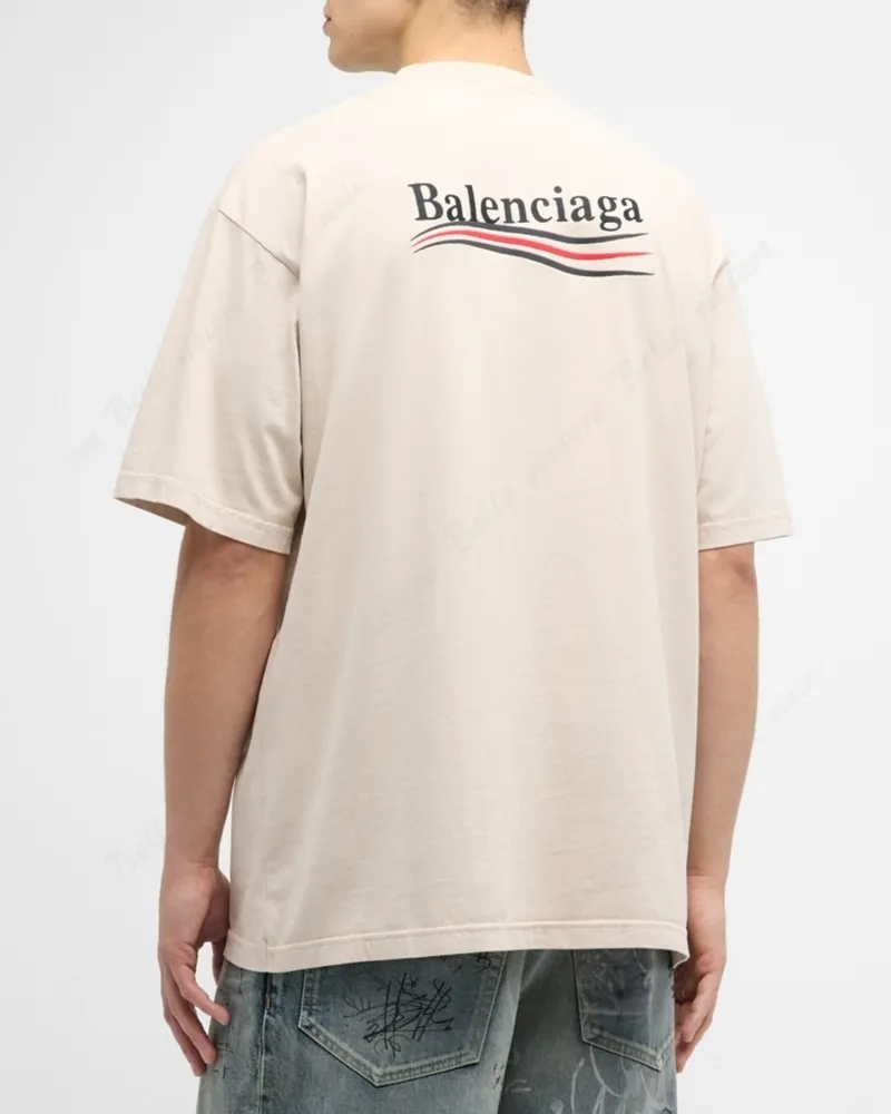 BALENCIAGA  |Crew Neck Pullovers Unisex Street Style Cotton Short Sleeves