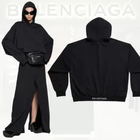 BALENCIAGA  |Pullovers Unisex Street Style Long Sleeves Plain Cotton