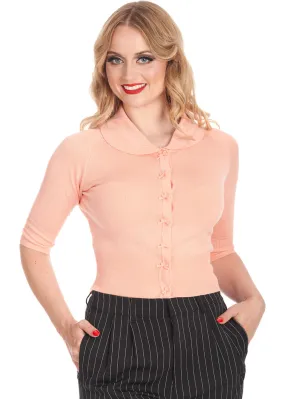 Banned April Bow 40's Cardigan Peach