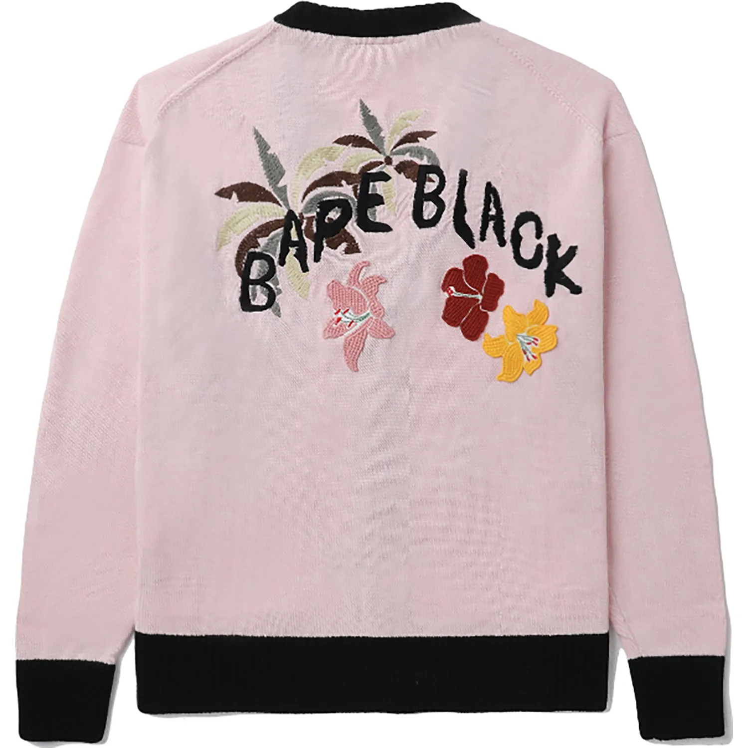 BAPE BLACK APE HEAD EMBROIDERY CARDIGAN MENS