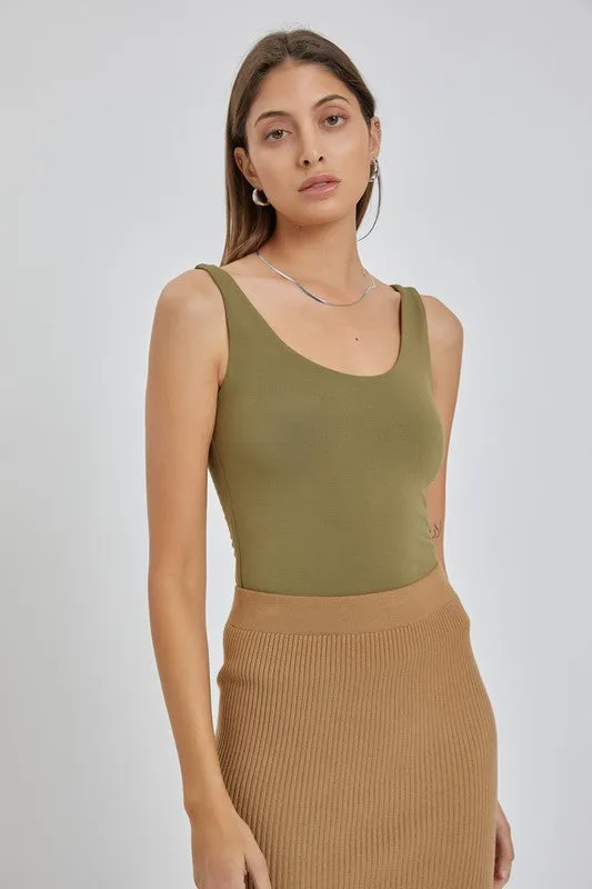 Basic Double Lined Scoop Neck Tank