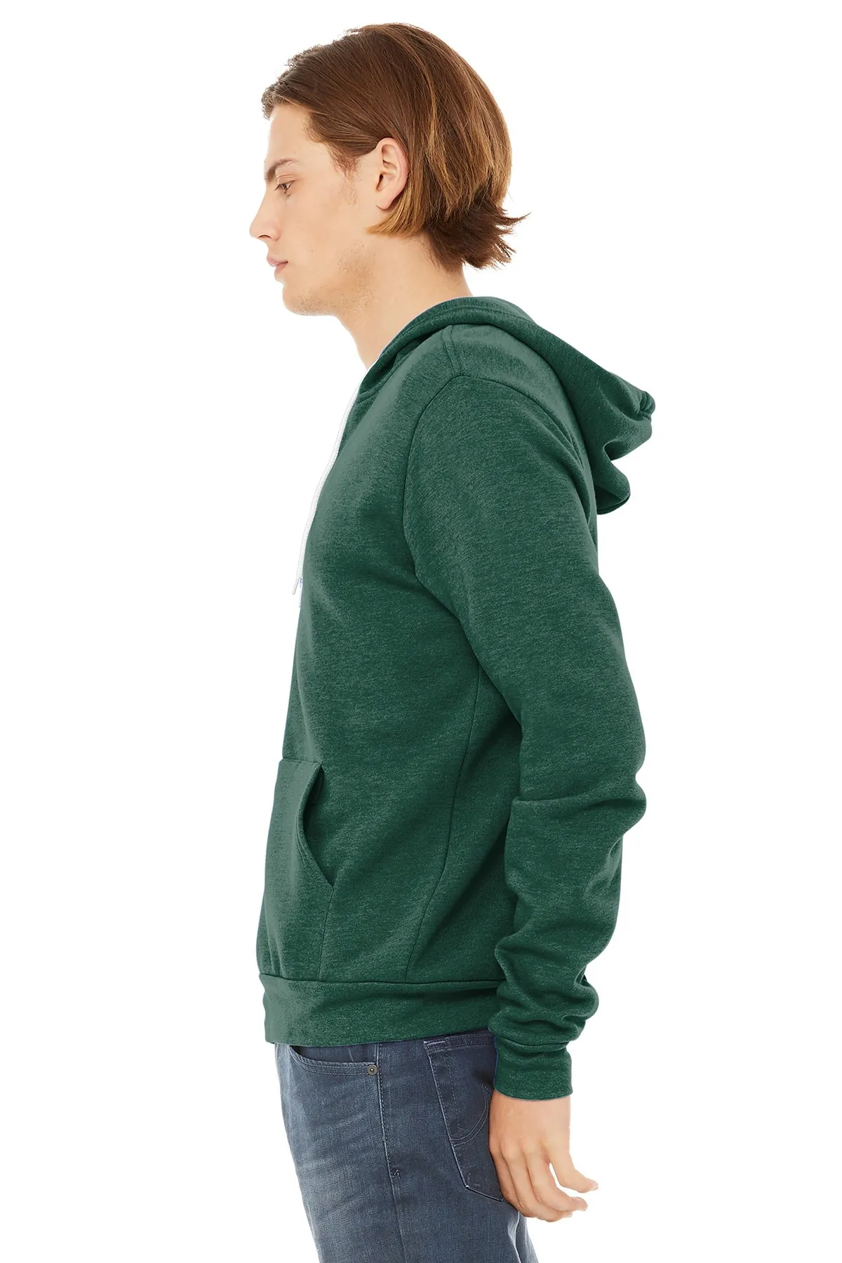 Bella Canvas Unisex Fleece Full-Zip Hoodie, Forest