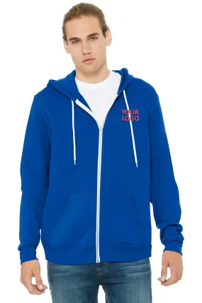 Bella Canvas Unisex Fleece Full-Zip Hoodie, True Royal