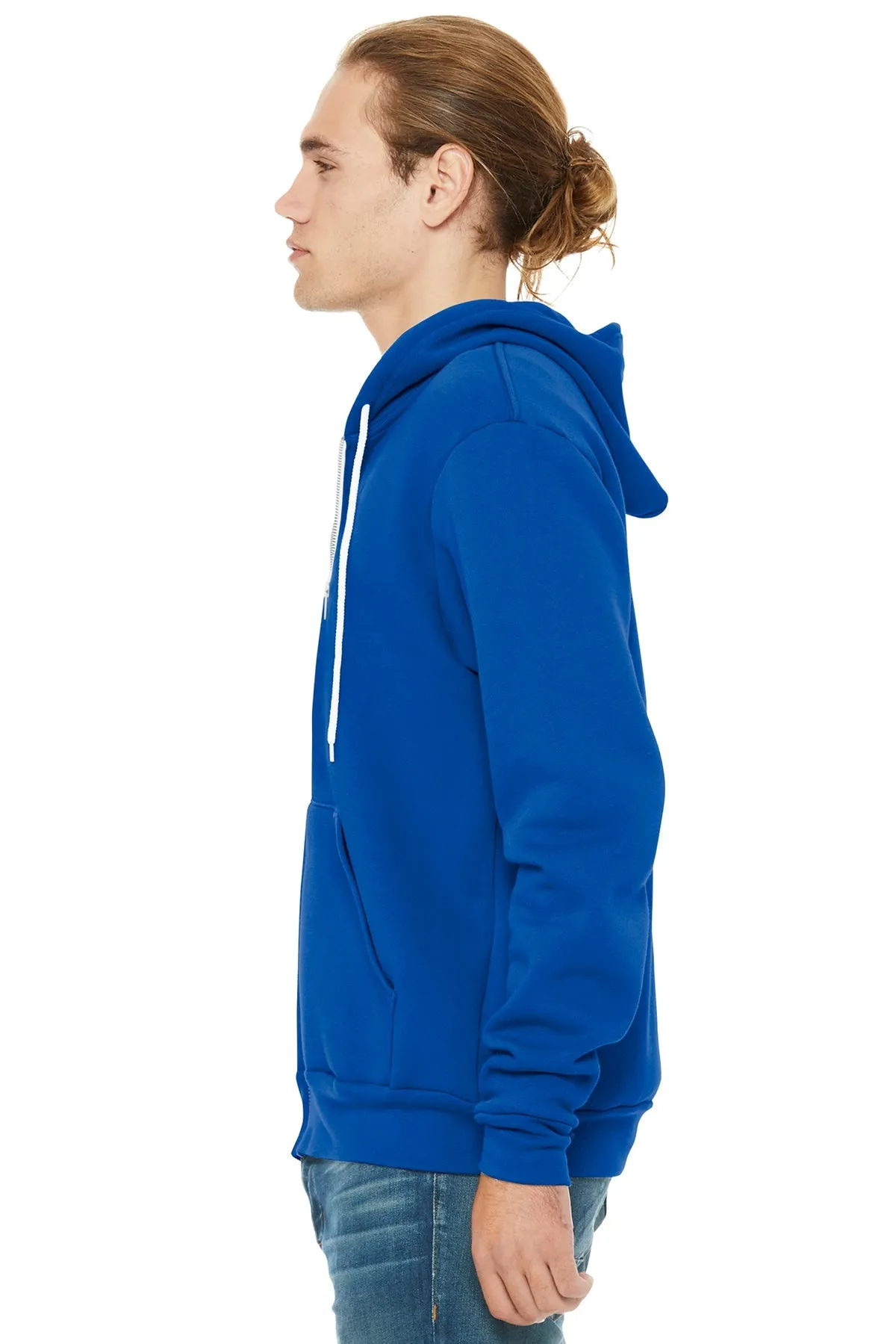 Bella Canvas Unisex Fleece Full-Zip Hoodie, True Royal