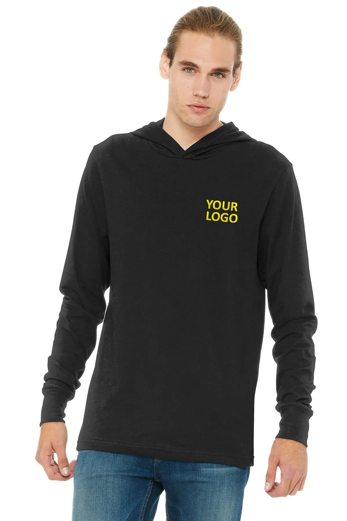 Bella Canvas Unisex Jersey Hoodie, Black