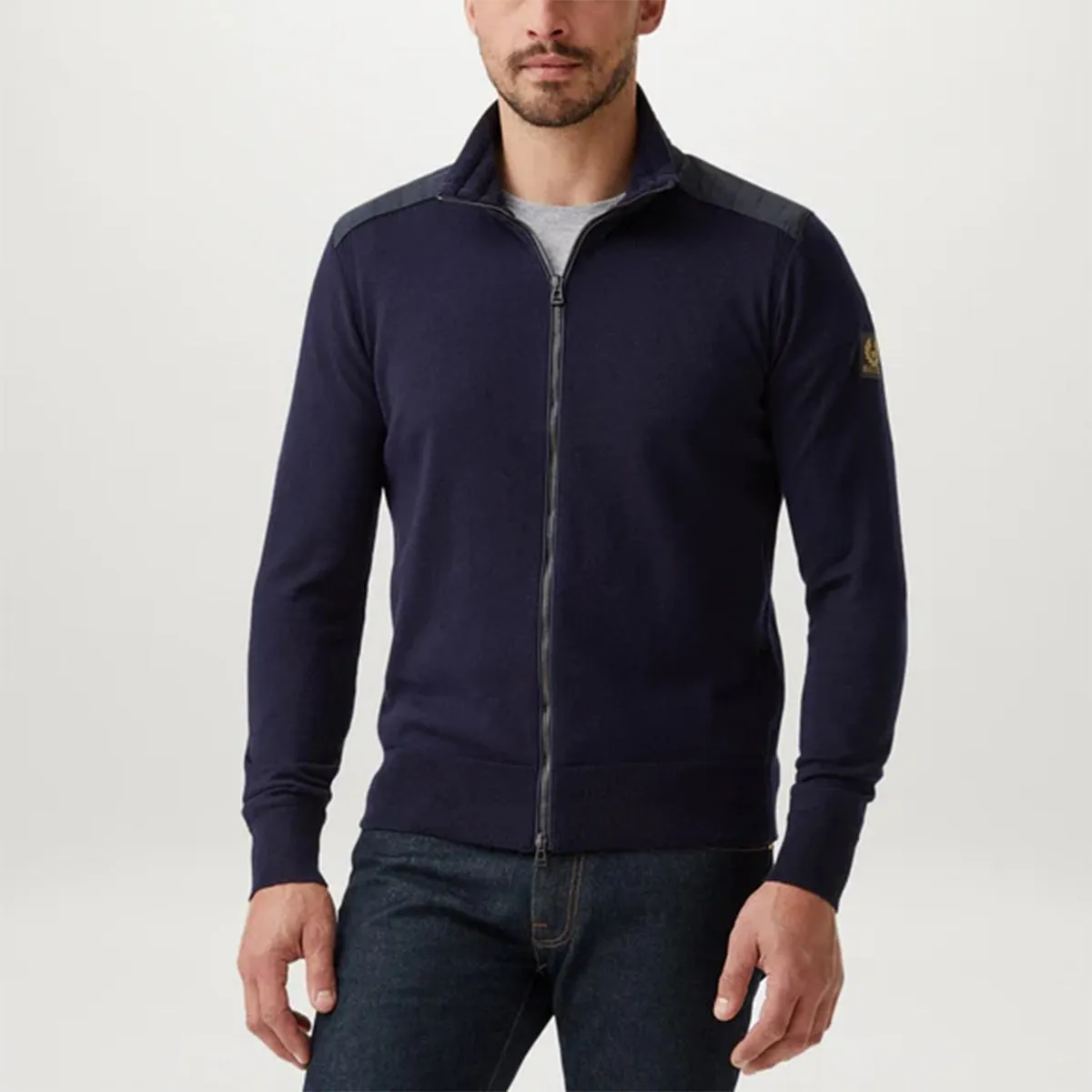 Belstaff - Kelby Zip Cardigan in Washed Navy