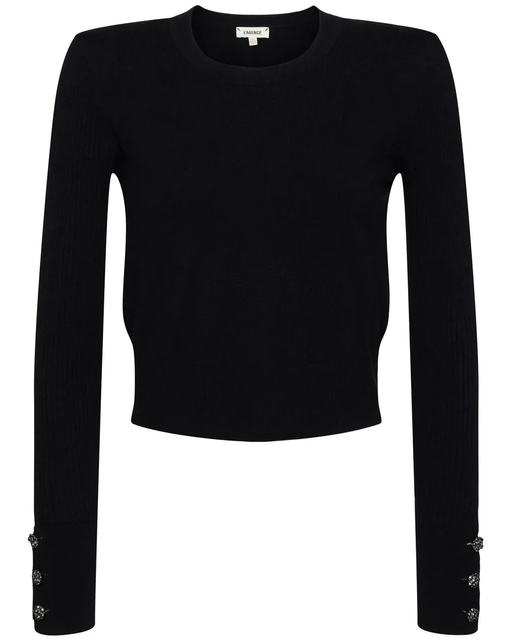 Black Sky Cropped Crewneck Top