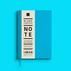 Blank Canvas Turquoise A5 Lined Notebook