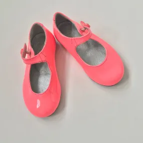 Bonpoint Neon Pink Patent Mary-Jane Shoes