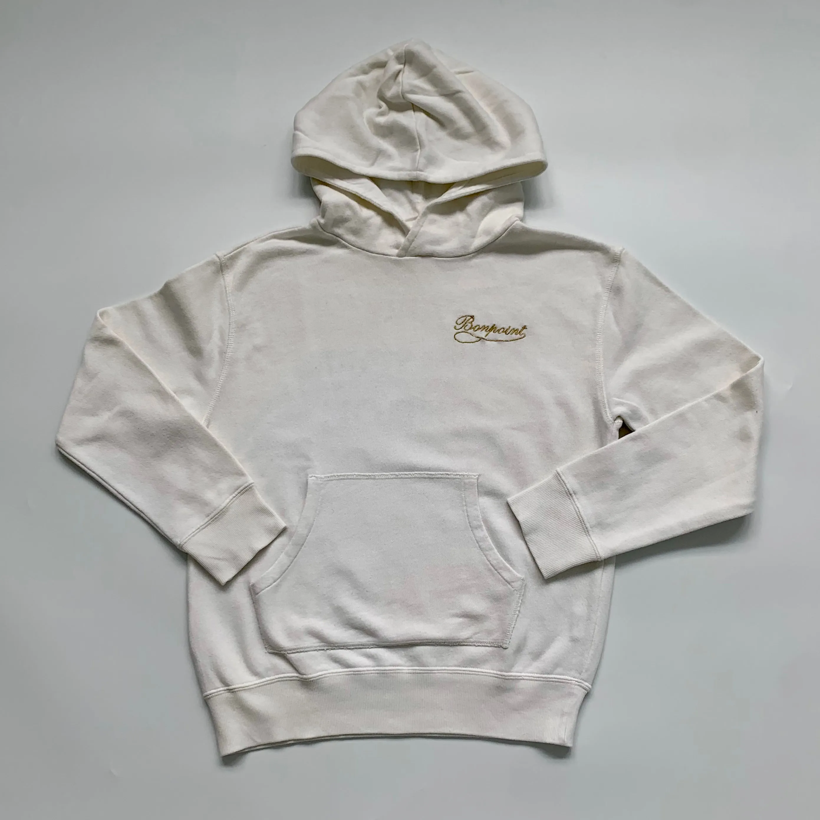 Bonpoint White Hooded Sweatshirt Top: 12 Years