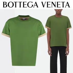 BOTTEGA VENETA  |Crew Neck Pullovers Unisex Street Style Bi-color Plain