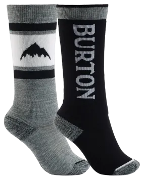 Burton Kids' Weekend Midweight Socks 2-Pack - True Black