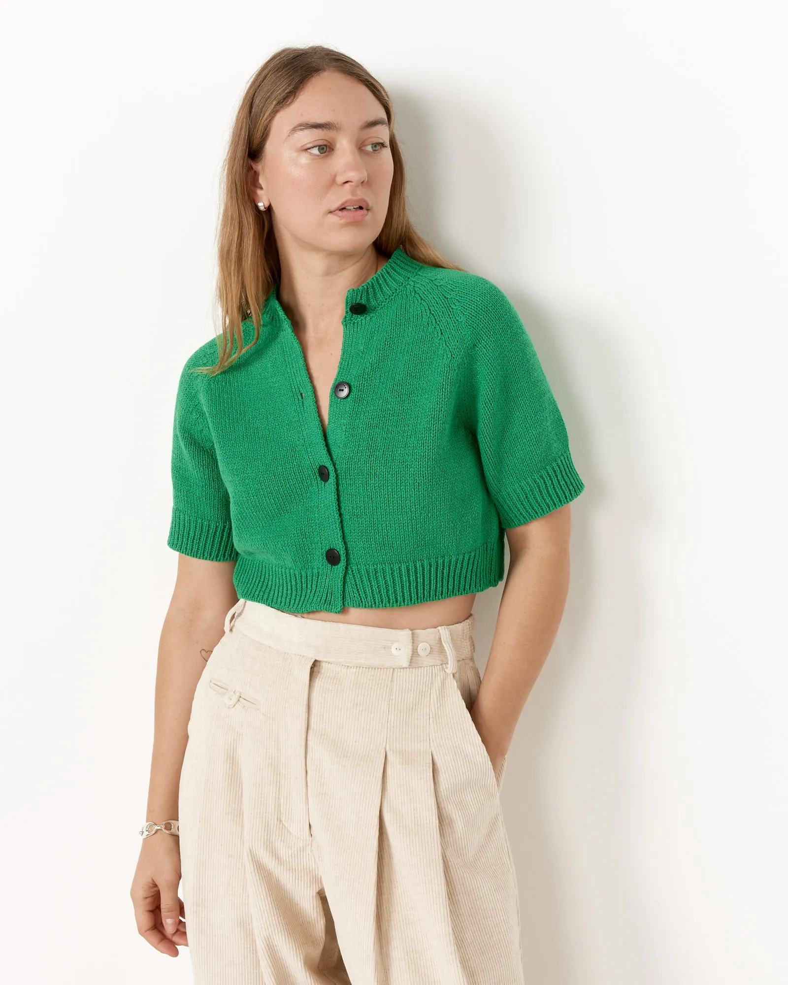 Buttoned Top in Green