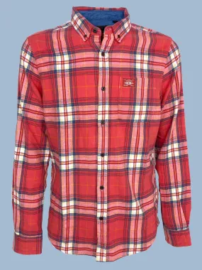 CAMICIA UOMO TARTAN ROSSO/BIANCO