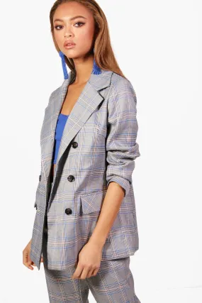 Checked Double Breasted Blazer