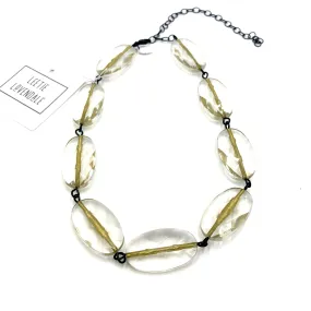 Clear & Fine Gold Lined Amelia Necklace