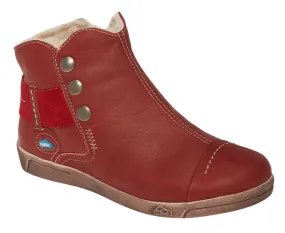 Cloud Aline Wool-Lined Ankle Boot Red